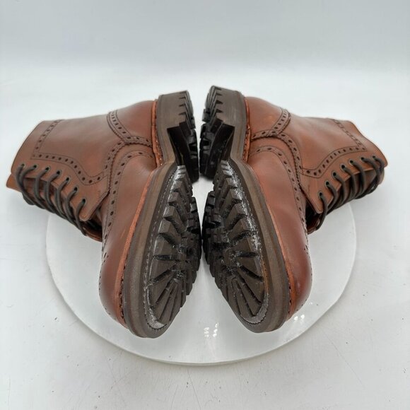 Ralph Lauren Men UK 10D US 10.5 D Brown Leather Itshide Commando England Boot - Picture 7 of 11